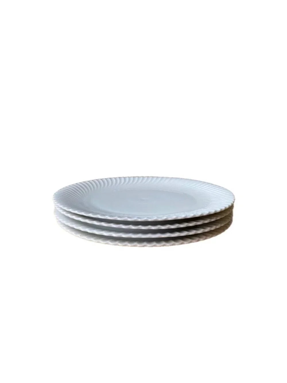Salad Plates Nicole by Kaiser, W. Germany Set of 5 White Swirl Discontinued VTG